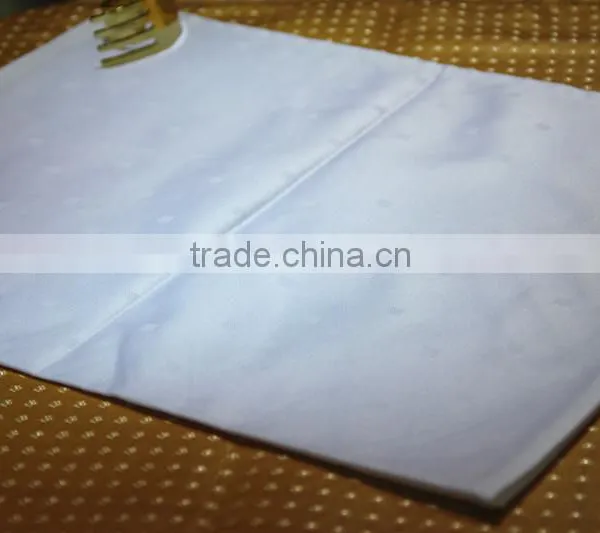 Custom White Cotton Jacquard Table Napkin for Hotel &wedding