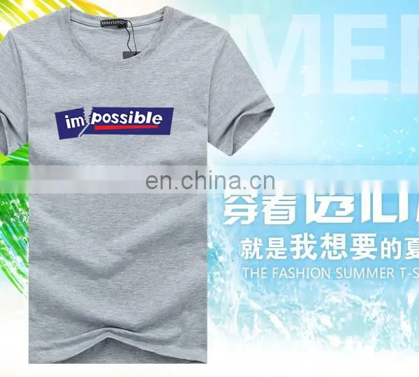 Advertising Promotion Logo Cheap 100% Cotton T Shirt Rayon Polyester Cotton t Shirt photo-3