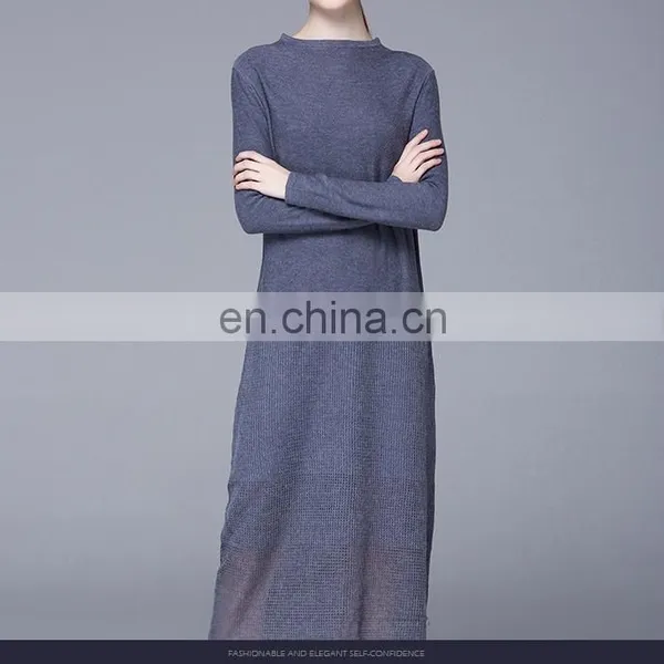 2016 China Clothing Factory Customize Fashion Simple Chiffon Lady Knit Dress photo-2