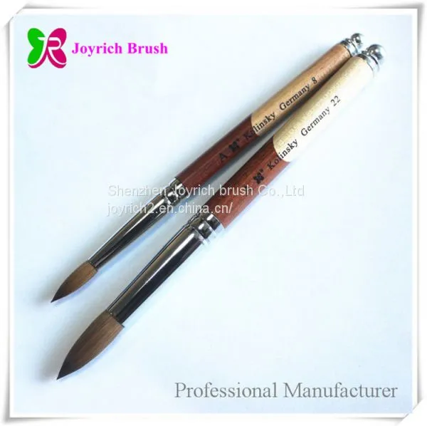 Acrylic Nail Brush Best Kolinsky Hair Double Colors Wooden Handle