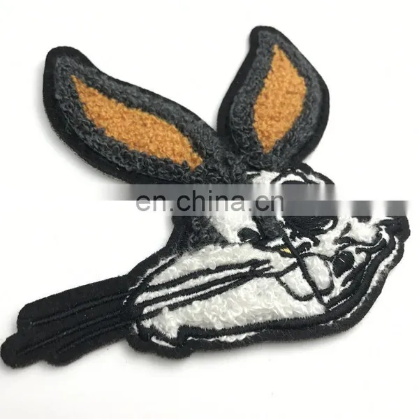 Cheap Custom Letters Applique Embroidery Chenille Towel Patch photo-6