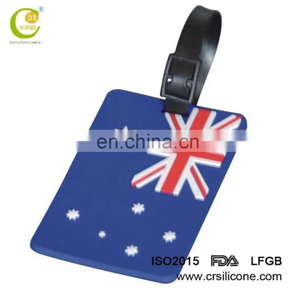 Silicone Luggage Tag Customized/ Aeroplane Flag Rubber Luggage Tag photo-6