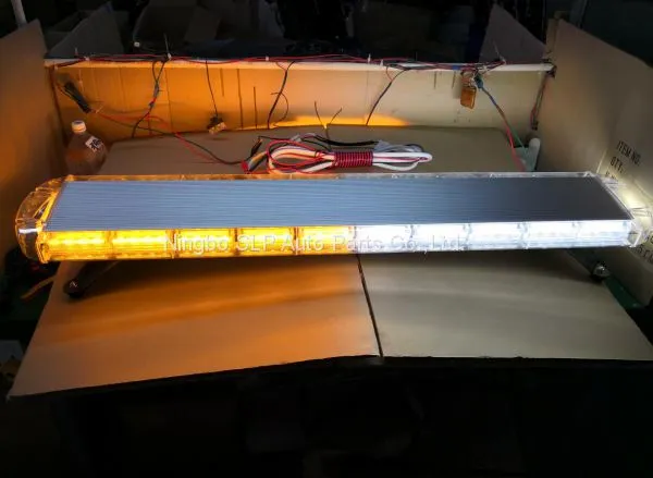 88 LED 48 inch Amber White Traffic Warn Truck Strobe Tow Light Bar Roof Advisor