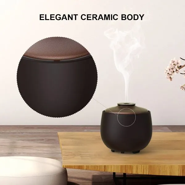 OEM 250ml Electric Ultrasonic Humidifier With 7 Color LED and Music Remote Control Ceramic Aroma Diffuser photo-3