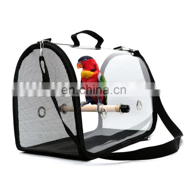 Bird Travel Takeaway Travel Cage PVC Transparent Breathable Bird Cage Parrot Handbag