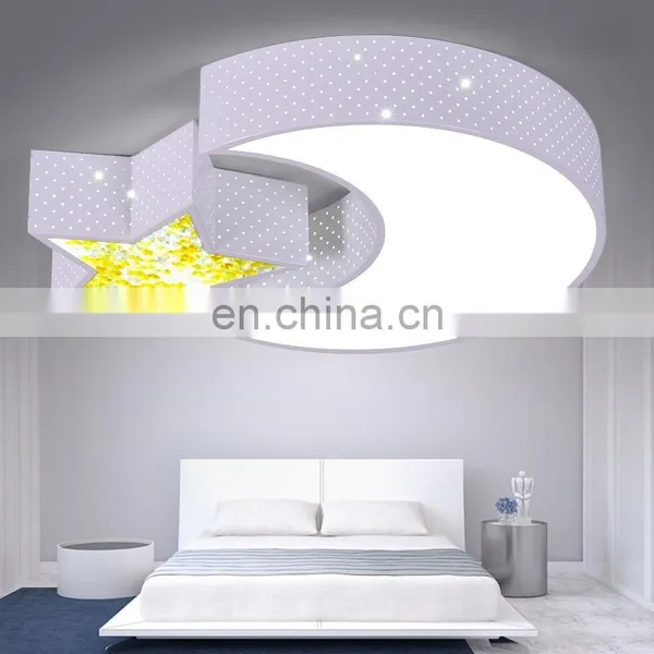 LED Ceiling Lights Bedroom Modern Minimalist Living Room Lamp Creative Children's Room Lamp Wrought Iron Lamp Moon and Stars photo-6
