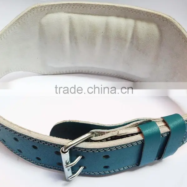 Professional Fitness Weightlifting / Bodybuilding Back Support Power Gym Belt Leather Belt 6" photo-3
