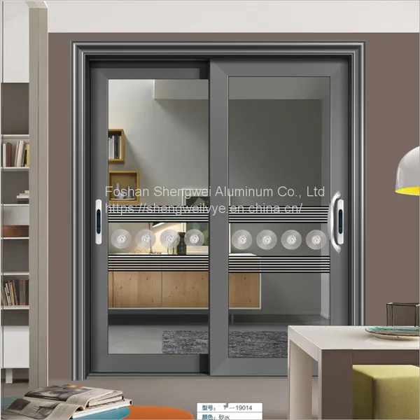Factory Price Interior Residential Aluminum Frame Double Glass Entry Sliding Door photo-2