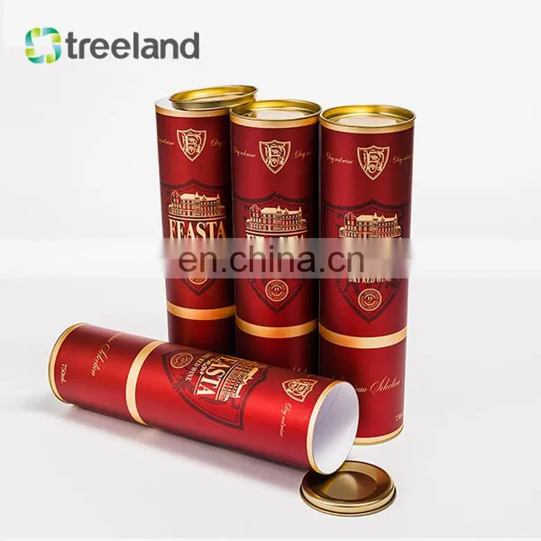 Custom Wine Water Bottle Package Paper Cylinder Box Cardboard Tube Packaging With Logo photo-3