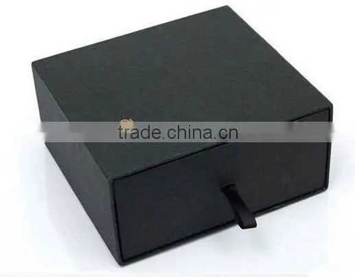 Custom Luxury Black Decorative Cardboard Drawer Packaging Gift Box photo-3