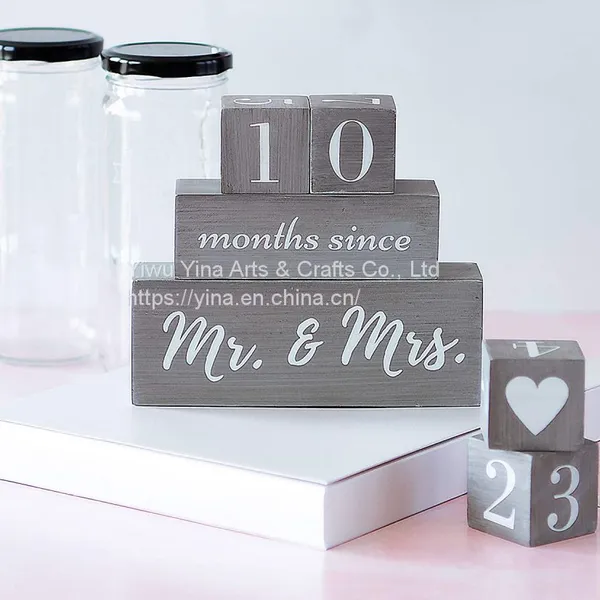 Wedding Countdown Block - Engagement Gifts for Engaged Couples Bride to Be Engaged Gifts for Her Fiance photo-5