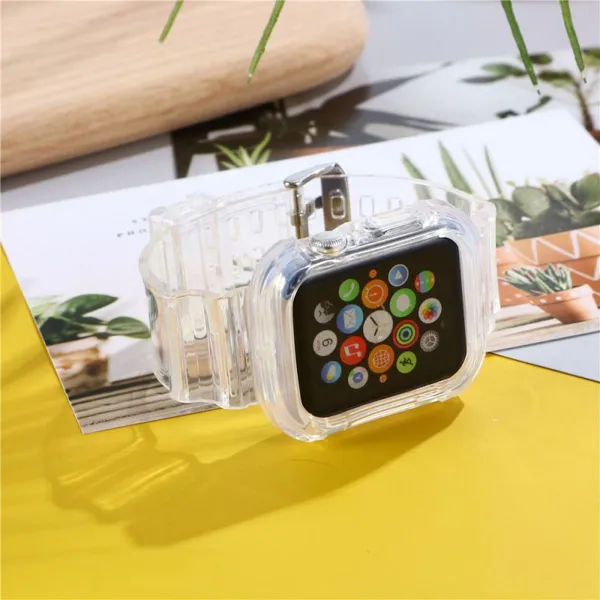 Clear Band Case for Apple Watch Series 5 4 3 2 1 Transparent for IWatch Strap 38 40 42 44mm Strap Bands photo-4