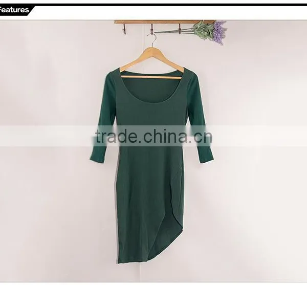Ladies Fashion Dress Long Sleeves Casual Dress Sex Evening Dress photo-4
