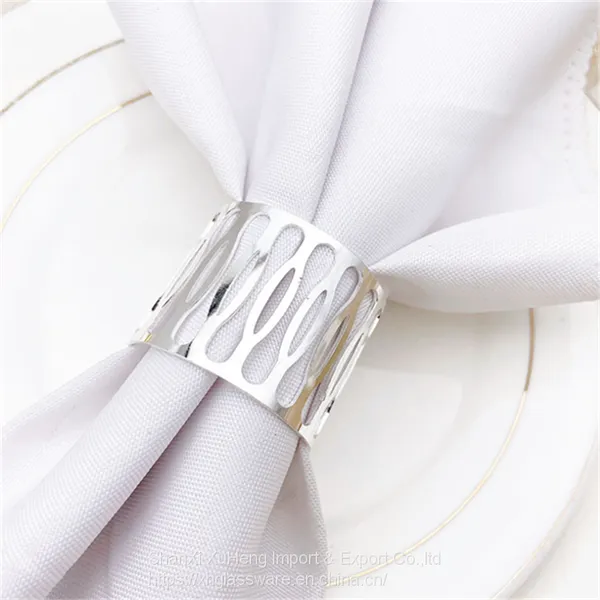 Electroplated Gold Silver Black Napkin Ring Holder on Wholesale photo-4