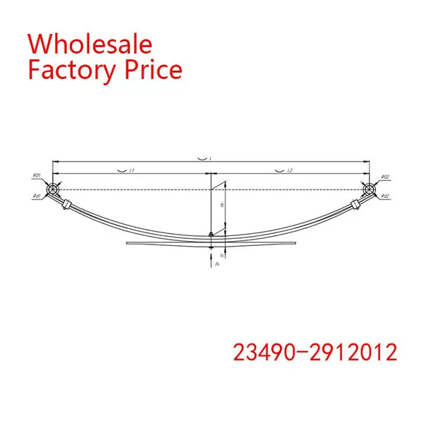 23490-2912012 Leaf Spring Set of Heavy Duty Vehicle Wholesale For VIS photo-2