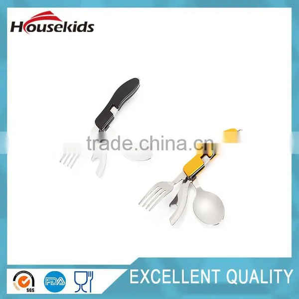 Outdoor Camping Tableware Stainless Steel Folding Fork Knife Spoon Sets Picnic C photo-4