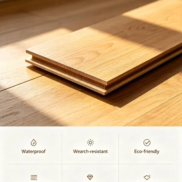 Luxury Wood Grain Flooring, Modern Minimalist Style Laminate Flooring