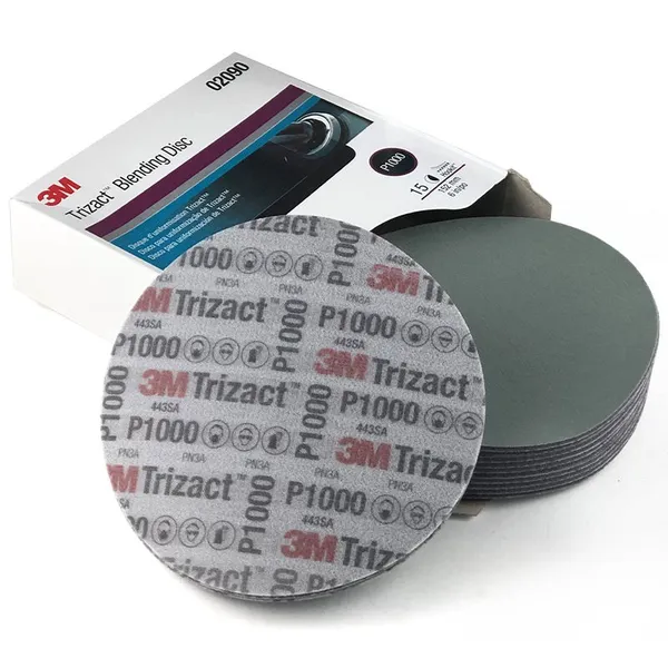 3M 02085 Trizact P3000 Foam-Backed Abrasive Disc Sponge Disc for Paint Finishing Micro Scratch Removal Polishing and Sanding photo-3