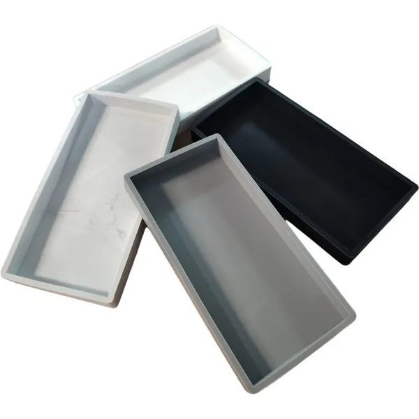 Silicone Vanity Tray Bathroom Organizer Countertop Dresser Tray for Jewelry Rings Keys Cosmetics Kitchen Sink Tray Sponge Holder photo-3