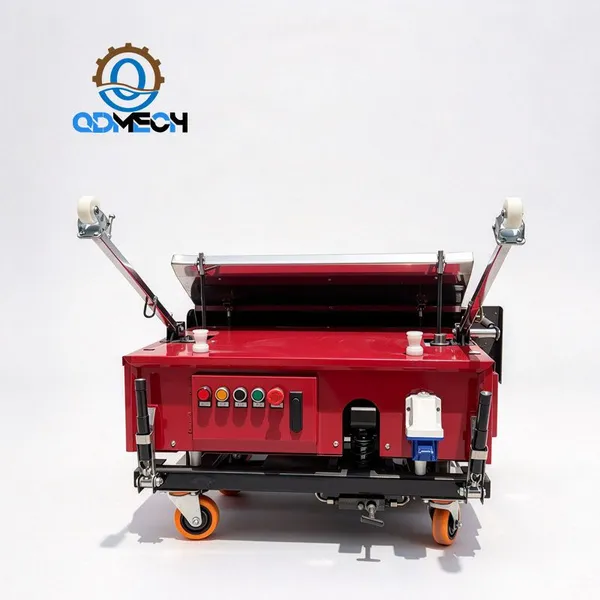 Mo-Qdmech 1.5kW Automatic Plastering Machine Mo1003 Plastering Width 800mm 1000mm Wall Render Equipment With Panel
