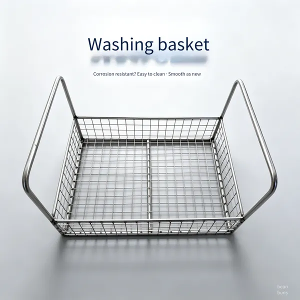 Stainless Steel Cleaning Basket, Ultrasonic Cleaning Mesh Basket, 304/316l, Industrial Precision Parts Cleaning Basket