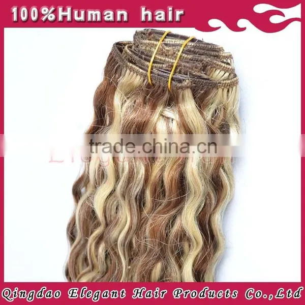 Grey Color 100g/bag Double Drawn Remy Clip in Hair Extensions photo-2