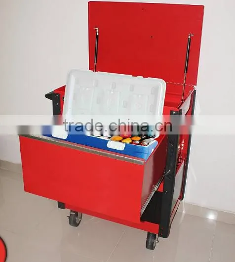 Portable Outdoor Metal Cooler Box With Bluetooth Speaker