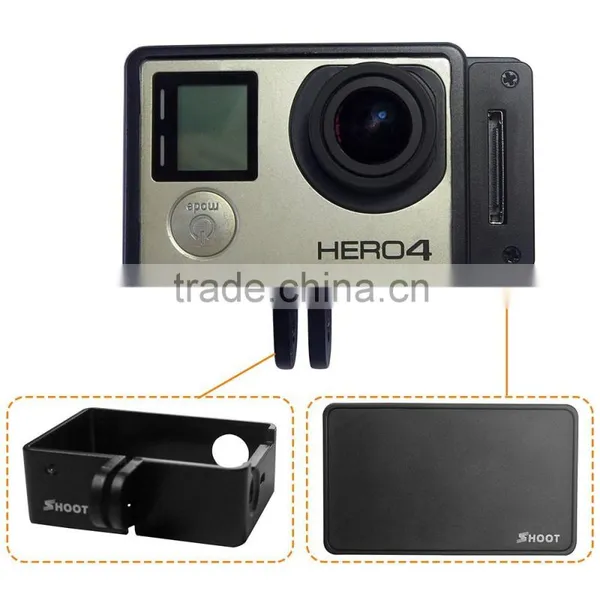 NEW Arrival SHOOT GoPro 2 in 1 GoPro Screen Adapter + GoPro Standard Frame For GoPro Hero 3+ 4 Selfie Adapter photo-2