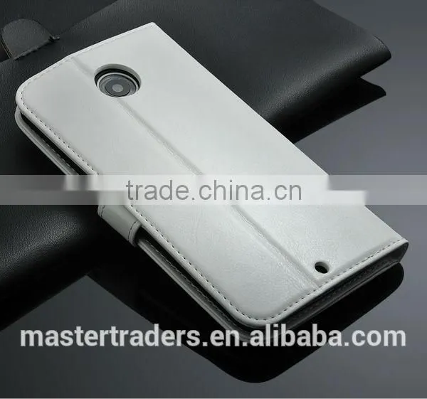 Original Fashion 64 Grain Stand Holder Wallet Flip PU Leather Case For Motorola Google 6 MT-3101 photo-2