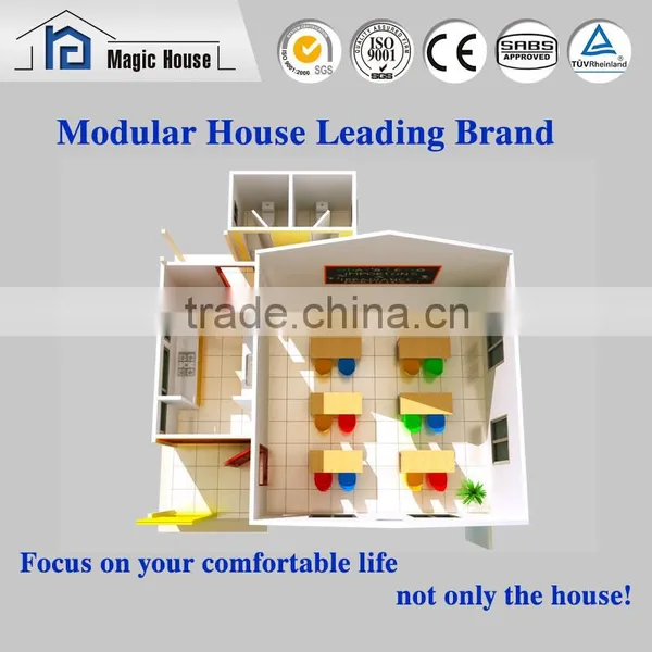 Friendly Movable and Metal Roofing Steel Structure Modular Classrooms photo-6