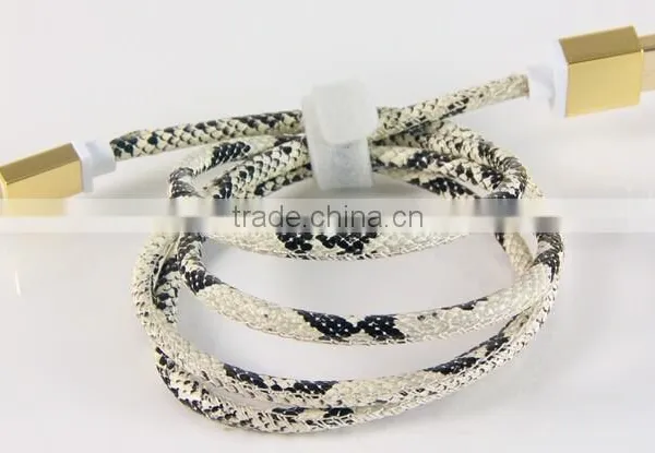 New Leather For Iphone 6 USB Cable Micro USB Cable Sync Data Micro Usb Cable For Samsung /Apple