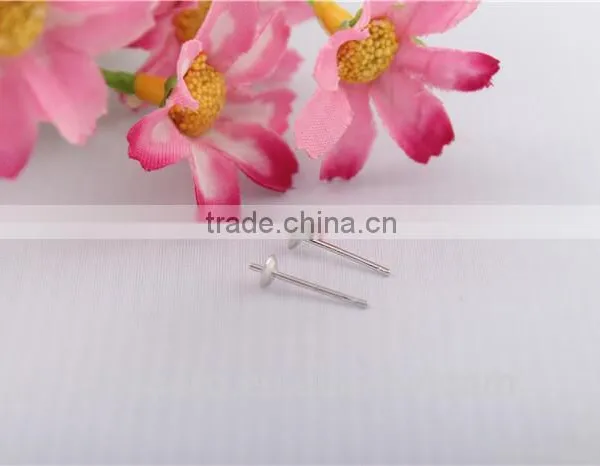 925 Sterling Silver Flat Glue On Earring Posts Earring Finndings photo-3