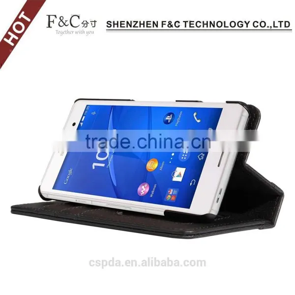 5.2 Inch Stand Folio Premium Wallet Case for Sony Xperia Z4 Compact Phone photo-4