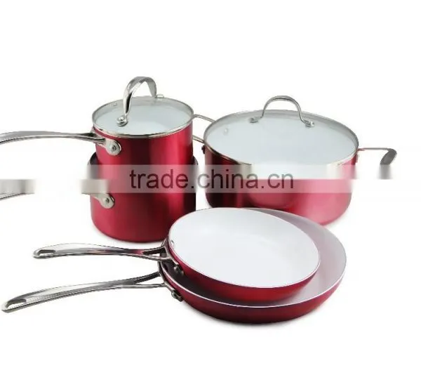 New Arrival Triply Aluminum Non-stick Pressed Cookware Set Fry Pan Saucepan Milk Stock Cooking Pasta Noodle Pot Set photo-5