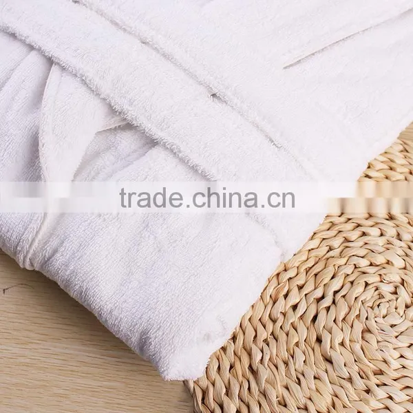 White Design Your Own Bathrobes Terry Cotton for Hotel Use photo-3
