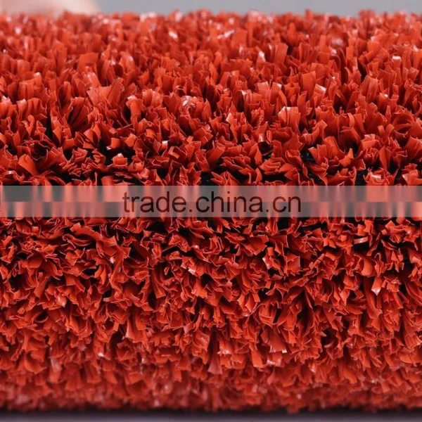 Decorative Artificial Grass Synthetic Turf With Red Color photo-6