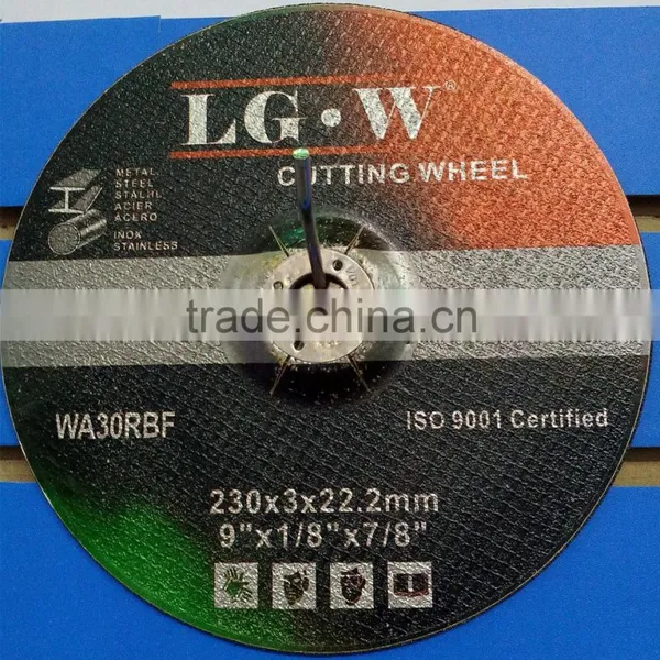 H537 China Factory Price 230*6*22mm Black/red Depressed Center Grinding Wheel for Metal/inox/stainless Steel photo-2