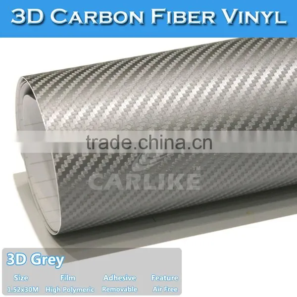 Stretchable Removable Glue Auto Carbon Fiber Car Wrap Vinyl Film photo-2