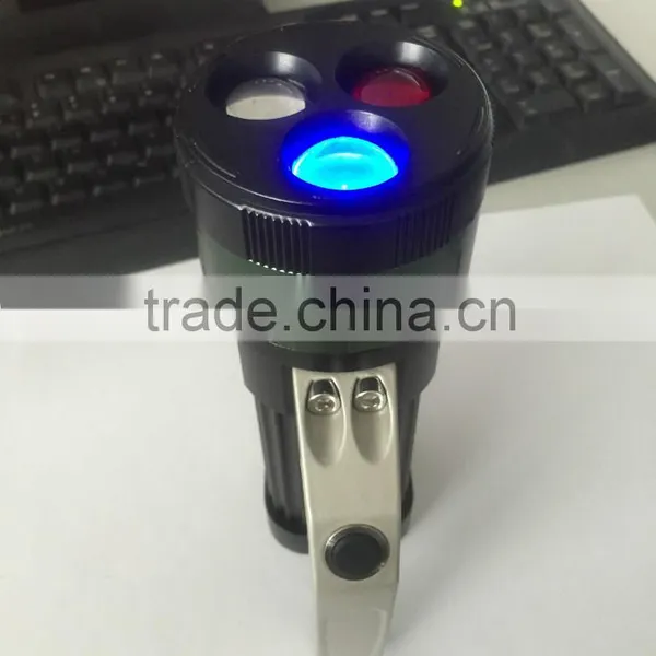 Cheap High Power Three Color Flashlight Aluminum Portable 3 Functions 200 LM LED Flashlight Torch - JD810 Keen photo-5