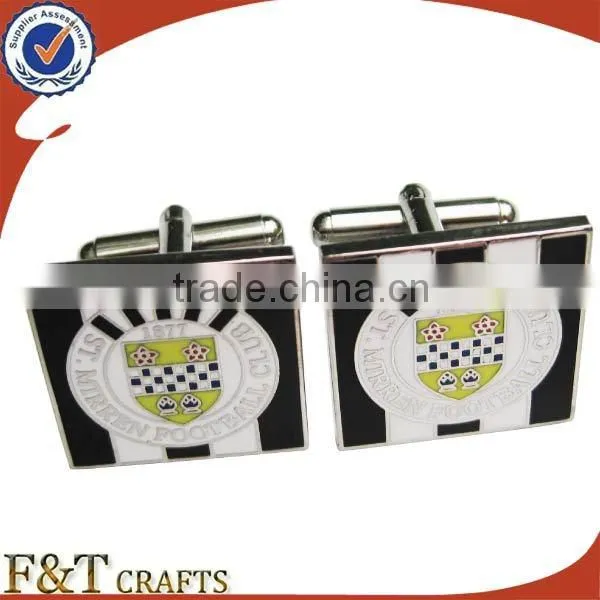 Customized Black Nickel Plating Enamel Paint Cufflinks photo-5
