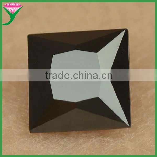 AAA Facetted Cut Square Wuzhou Artificial Jewelry Synthetic Nano Black Semi-precious Stones for Jewellery photo-2