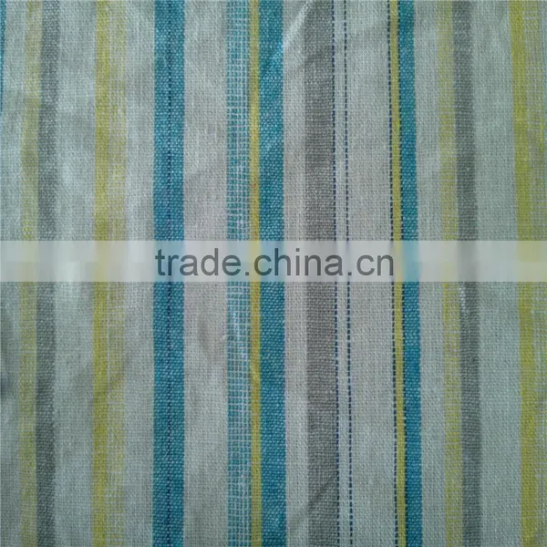 Yarn Dyed Woven Fabric Linen Rayon Blend Fabric Shirting Pant Fabric