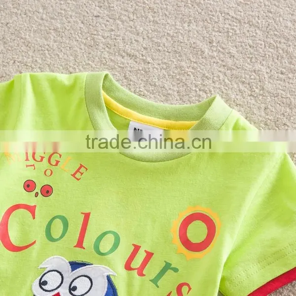 (TK1080) Green 2-6Y Neat Boy Summer Sets Wholesale Casual Sweat Suits for Little Boys photo-2
