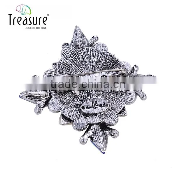2015 New Products New Model With High Quality Artificial Flower Rhinestone Brooch Wholesale Jewelry China photo-6