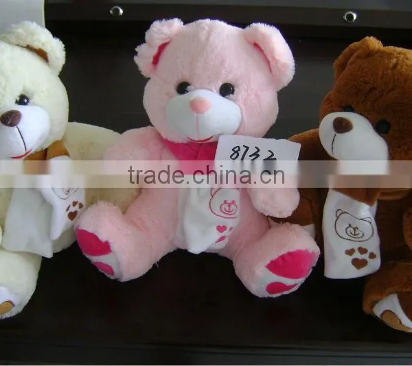 30cm Valentine's Day Gift Lovely 3-colour Plush Teddy Bear With Scarf