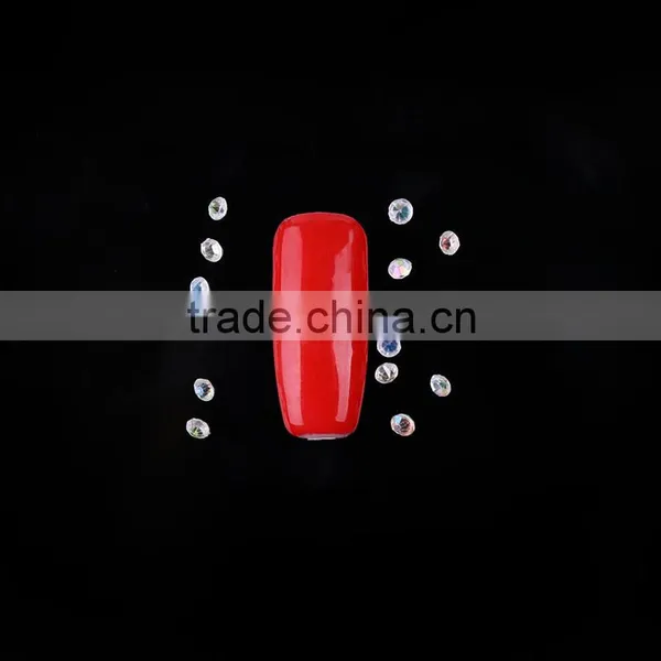 Wheel Boxed Clear AB Plastic Rhinstones Transparent Nail Art Sticker Use Crystal Decoration photo-3