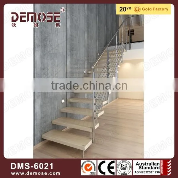 wood floating stairs diy / prefabricated floating stairs