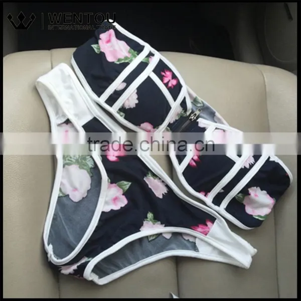 Women's Fashion Sexy Floral Print Bikini Swimwear photo-3