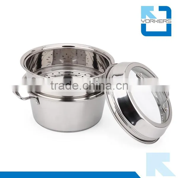 Stainless Steel High-qulity Double Layer Thicken Cooking Steam & Stock Pot