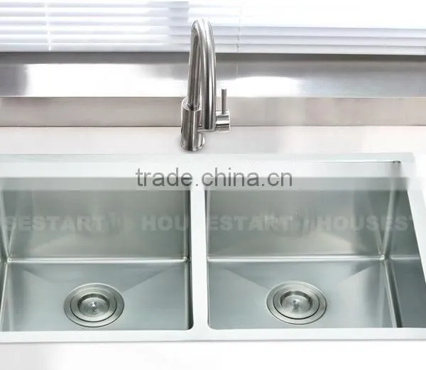 Kitchen Equipments for Restaurant Stainless Steel Undermount Double Handmade Kitchen Sink photo-5